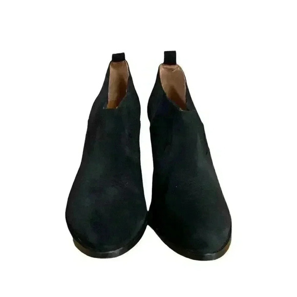 Frye Ilana Size 9.5 Black Suede Leather Cuban Heel Slip On Ankle Boot Bootie - Picture 6 of 9